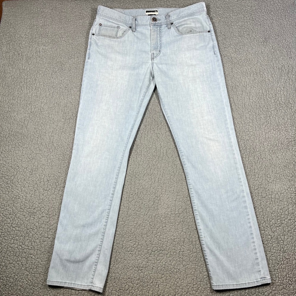 Travis Mathew Mens Light Wash Straight Leg Denim Jeans Size 36 Blue Stretch